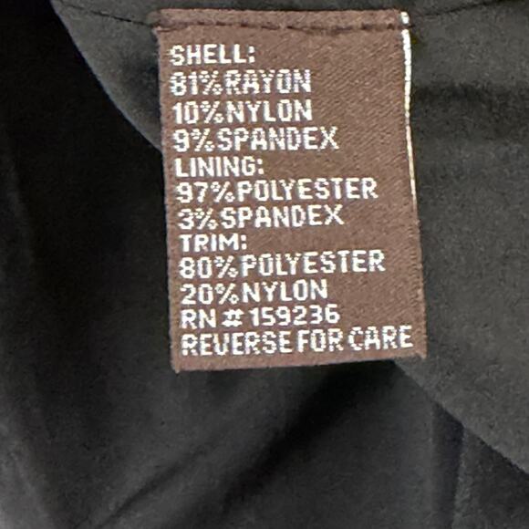 J McLaughlin Fanning Jacket Womens L Black Braided Trim Pockets Preppy Classic - Picture 11 of 13